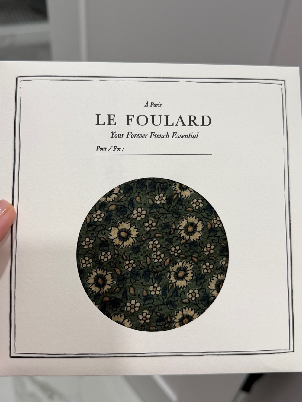 Sezane Le Foulard Green Floral Scarf -